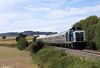 Ebenfalls bei Berndorf entstand die Aufnahme der 212 376 mit dem DPE25455 nach Wolfhagen. 2.9.2012