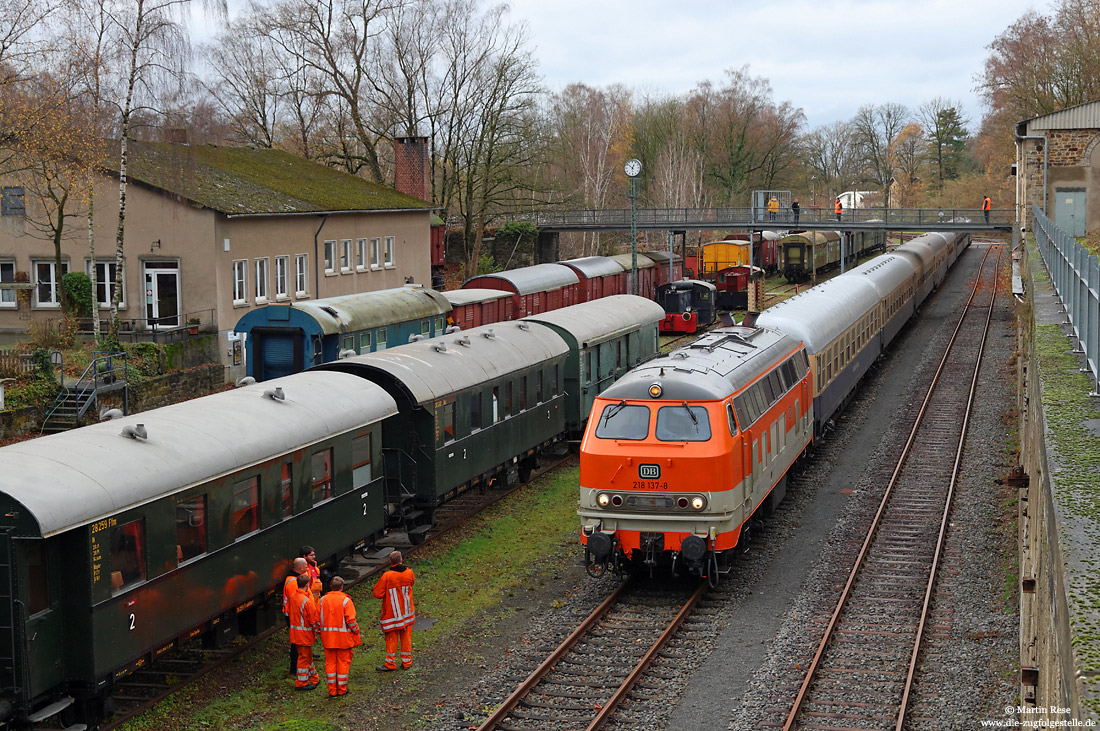 218 137 des DB-Museums im Zechenbahnhof Piesberg bei den Dampflokfreunden Osnabrück