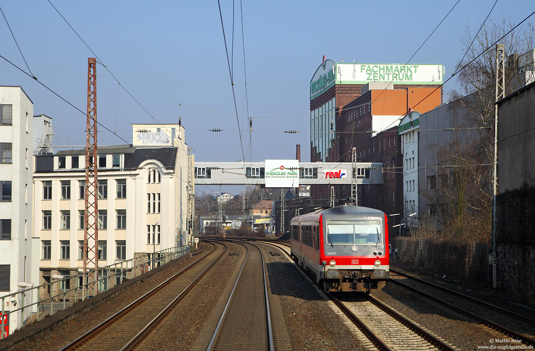 628 527 unterwegs auf dem Müngstener die heutige S7 bei Wuppertal Unterbarmen
